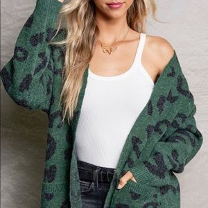 Animal print cardigan